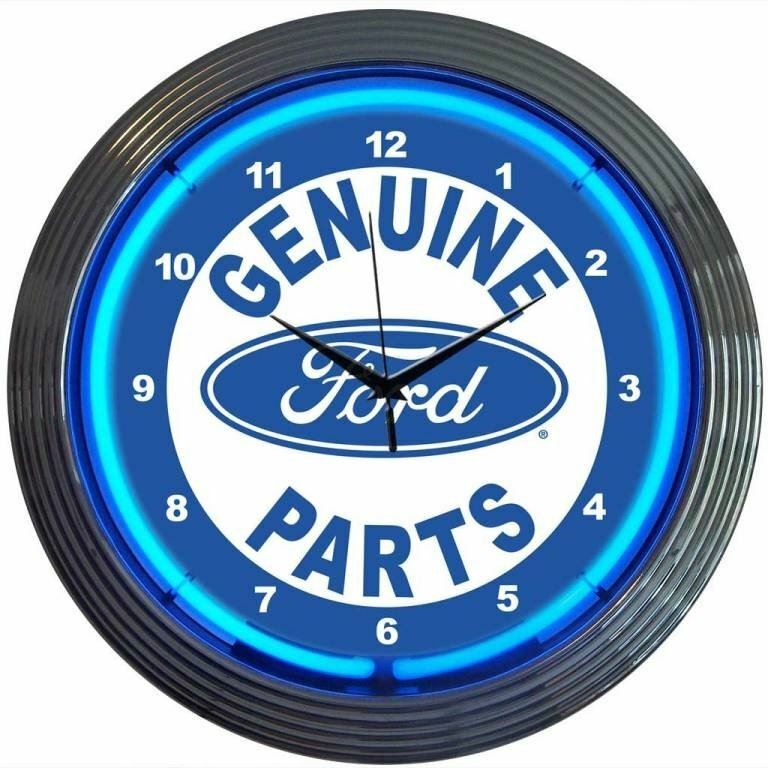 Neon Clock – Ford Genuine Parts in Blue * High Quality * Free USA Shipping! 😎😎