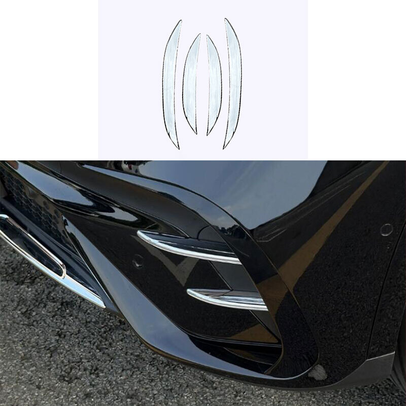 Fit For Benz GLC X254 2023-2024 ABS Chrome Front Fog Light Lamp Strip Trim 4PCS