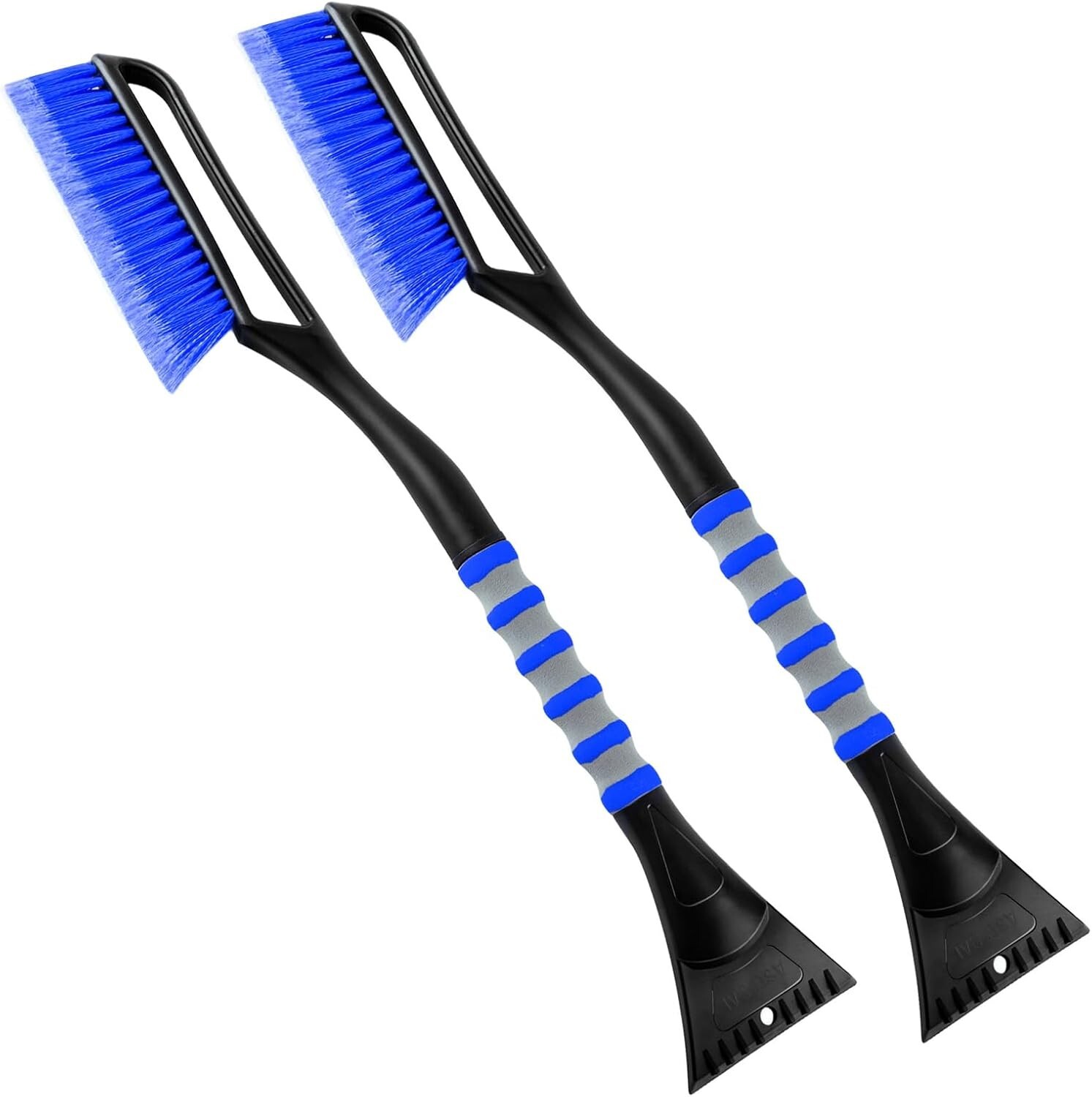 Durable 2-Pack Snow Brush and Ice Scrapers – Light on Paint, Heavy in Snow