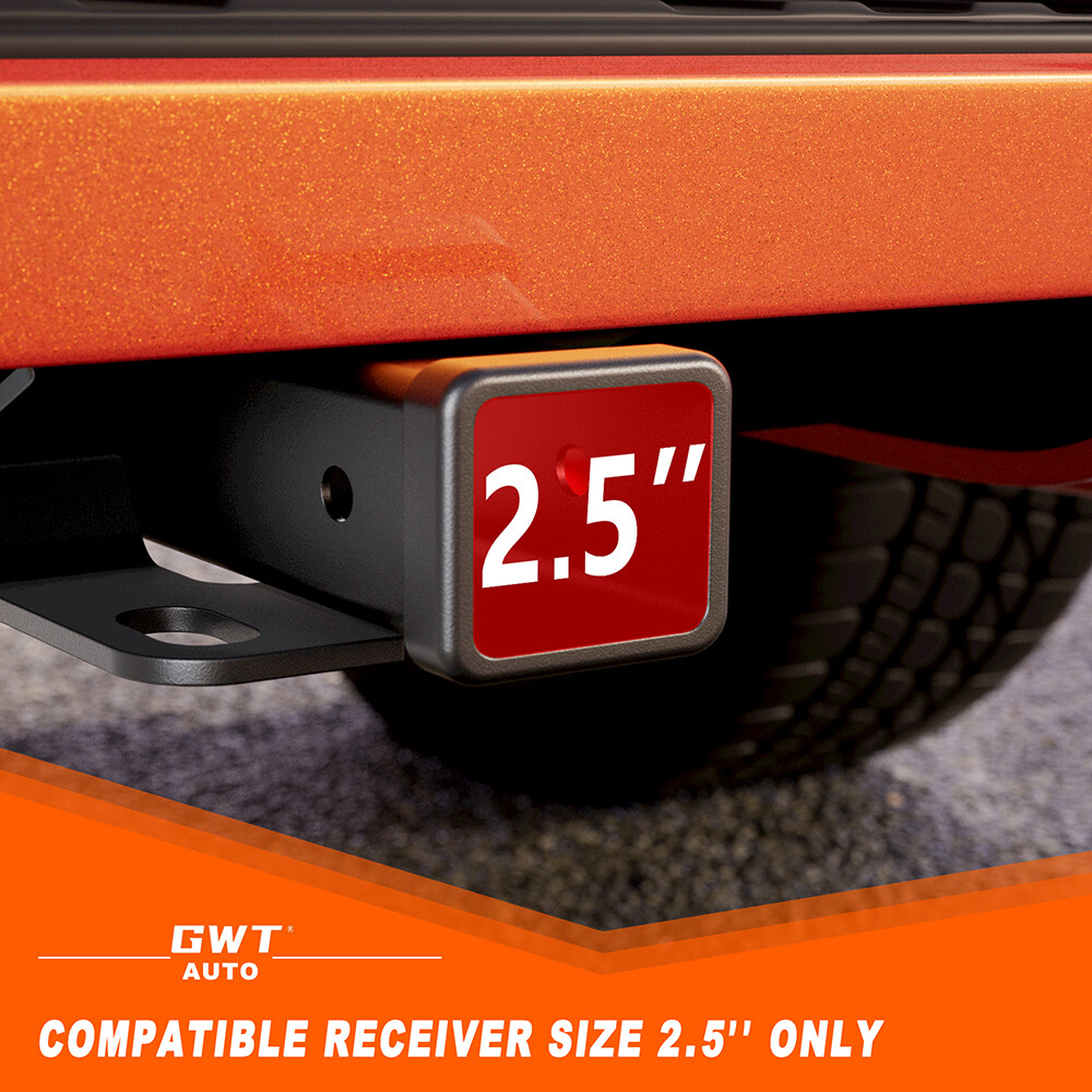 Adjustable Trailer Hitch 2.5” Receiver 6” Drop Tow Tri-Ball w/ Hook Heavy Duty