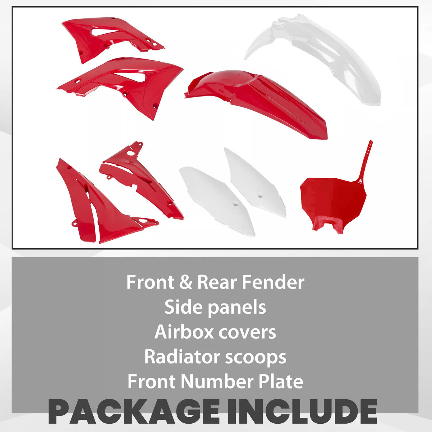 Restyle Plastic Kit Bodywork Fairing For 2002-2007 Honda CR125R CR250R-Red&White