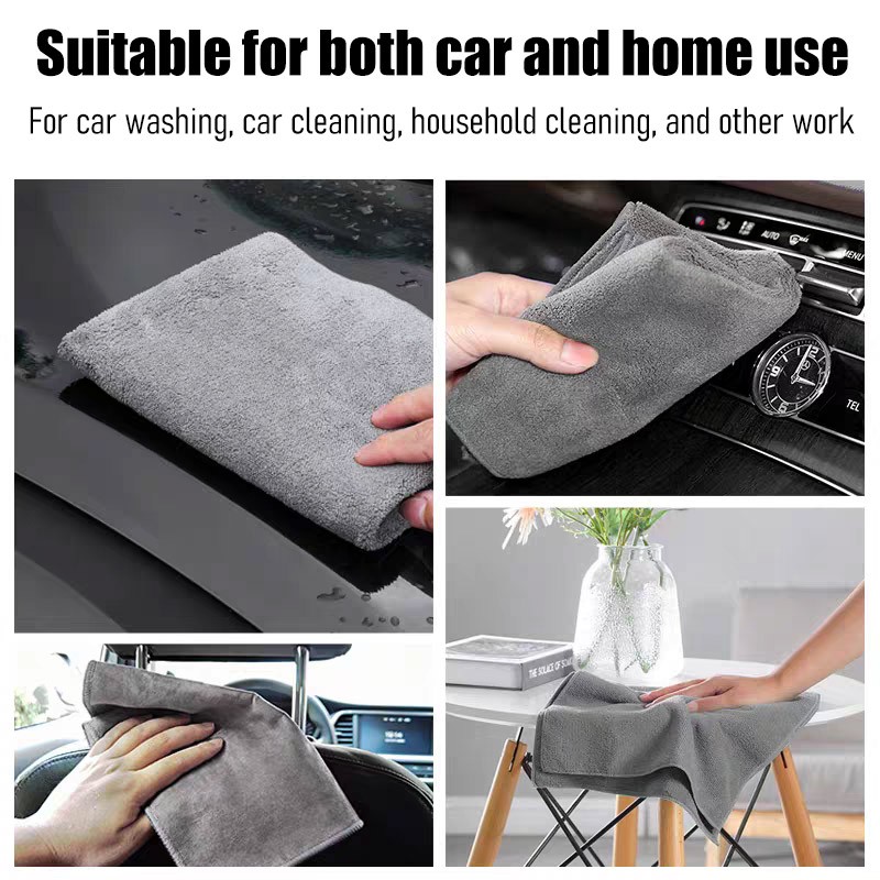 1Pcs Pack Microfiber Cleaning Cloth No-Scratch Rag Car Polishing Detailing Towel