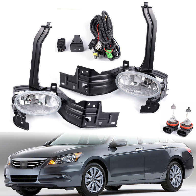 Lamps Fit For 2008 – 2010 Honda Accord Sedan Coupe Front Bumper Fog Lights Pair