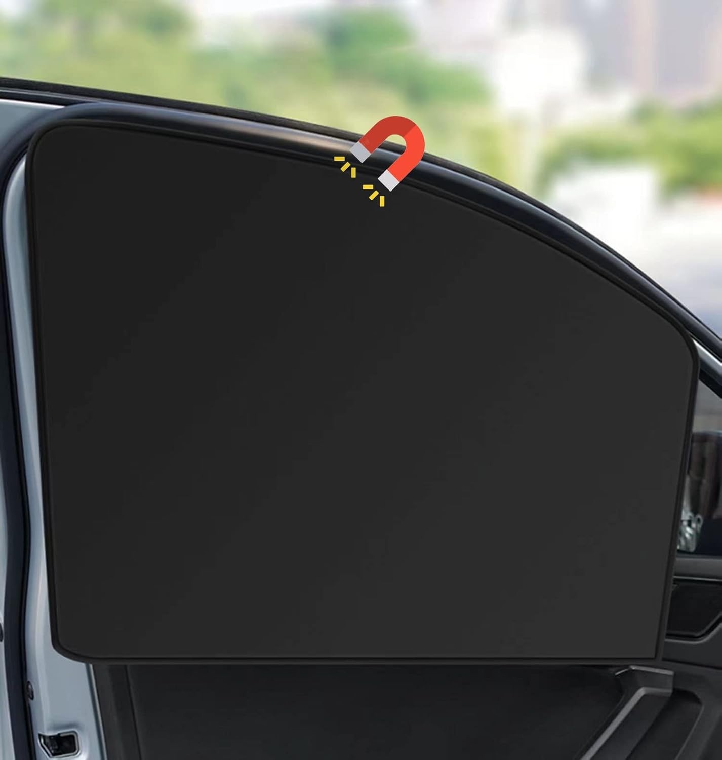 Compact and Stylish Car Window Sun Shades – 100% UV Protection, Front Seat Set