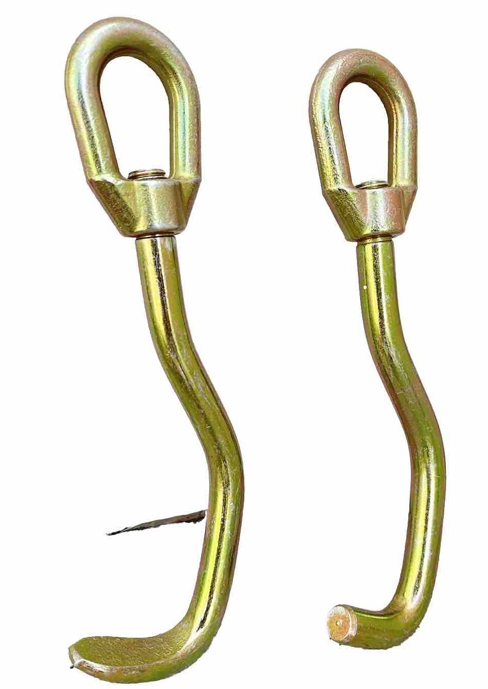 Set Of 2 J-Style Round & Flat Nose Sheet Metal J Hook Auto Repair Pulling Tools