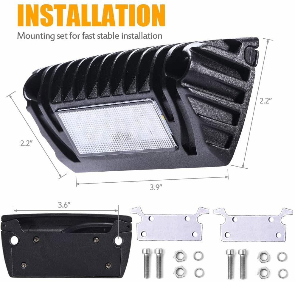 2x 1500LM LED Porch Light Awning Lamp Exterior Utility Light for Trailer Camp RV