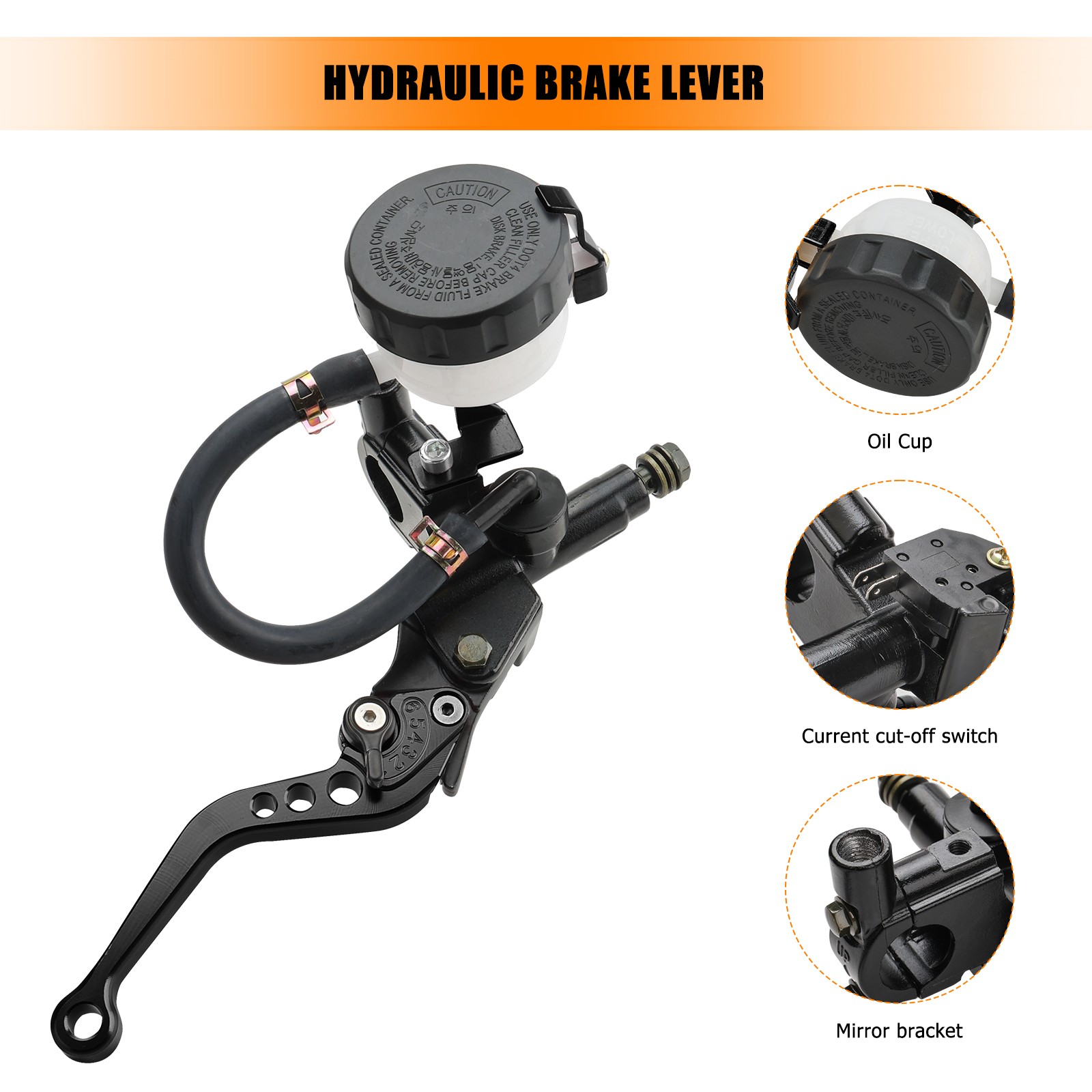 7/8″ 22mm Brake Master Cylinder Cable Clutch Lever Kits Motorcycle Dirt Bike ATV