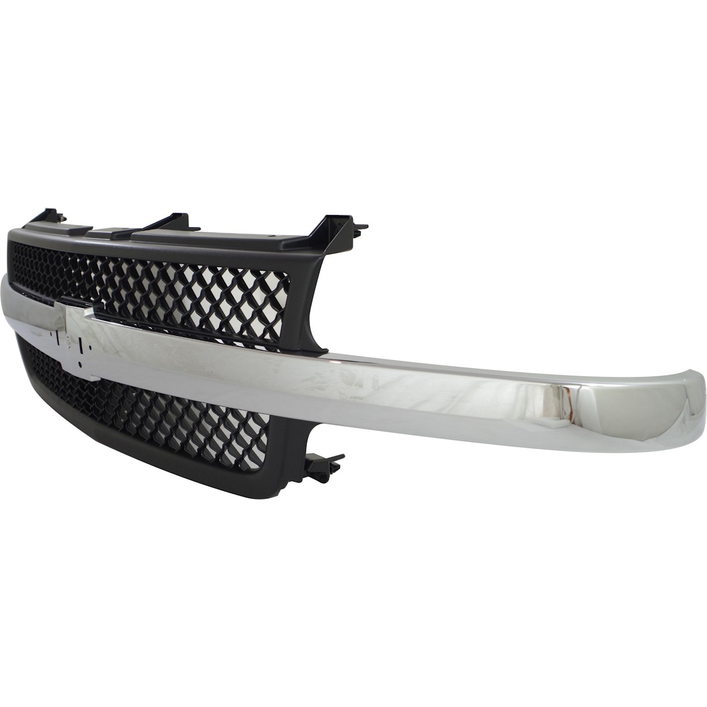 Grille Assembly For 2001-2002 Silverado 2500 HD Silverado 3500 Black Shell