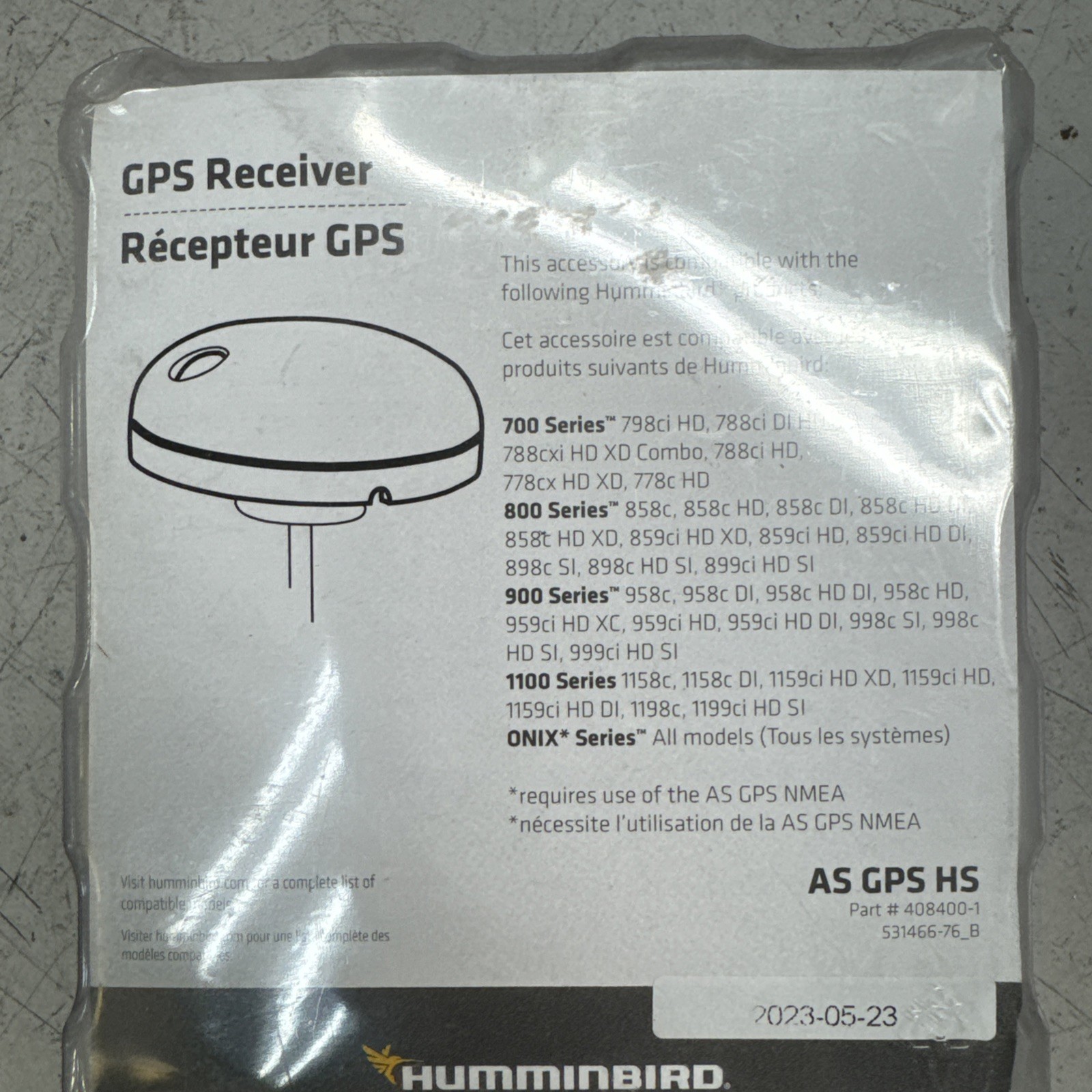 Humminbird AS GPS HS Precision GPS Antenna w/Heading Sensor for APEX SOLIX HELIX