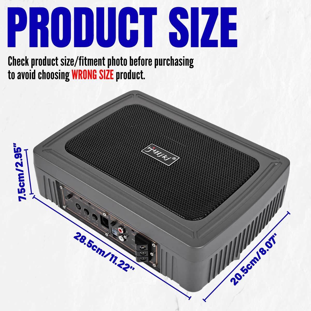 2pcs 1200W Active Under seat Car Bass Box Audio Subwoofer Sub Speaker Amplifier