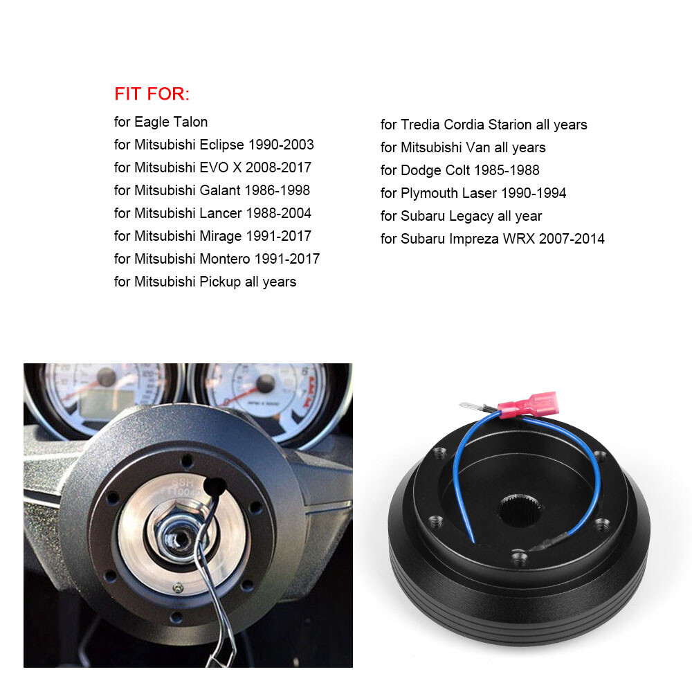 14IN Steering Wheel+Quick Release+Hub Adapter For Mitsubishi Galant Impreza WRX