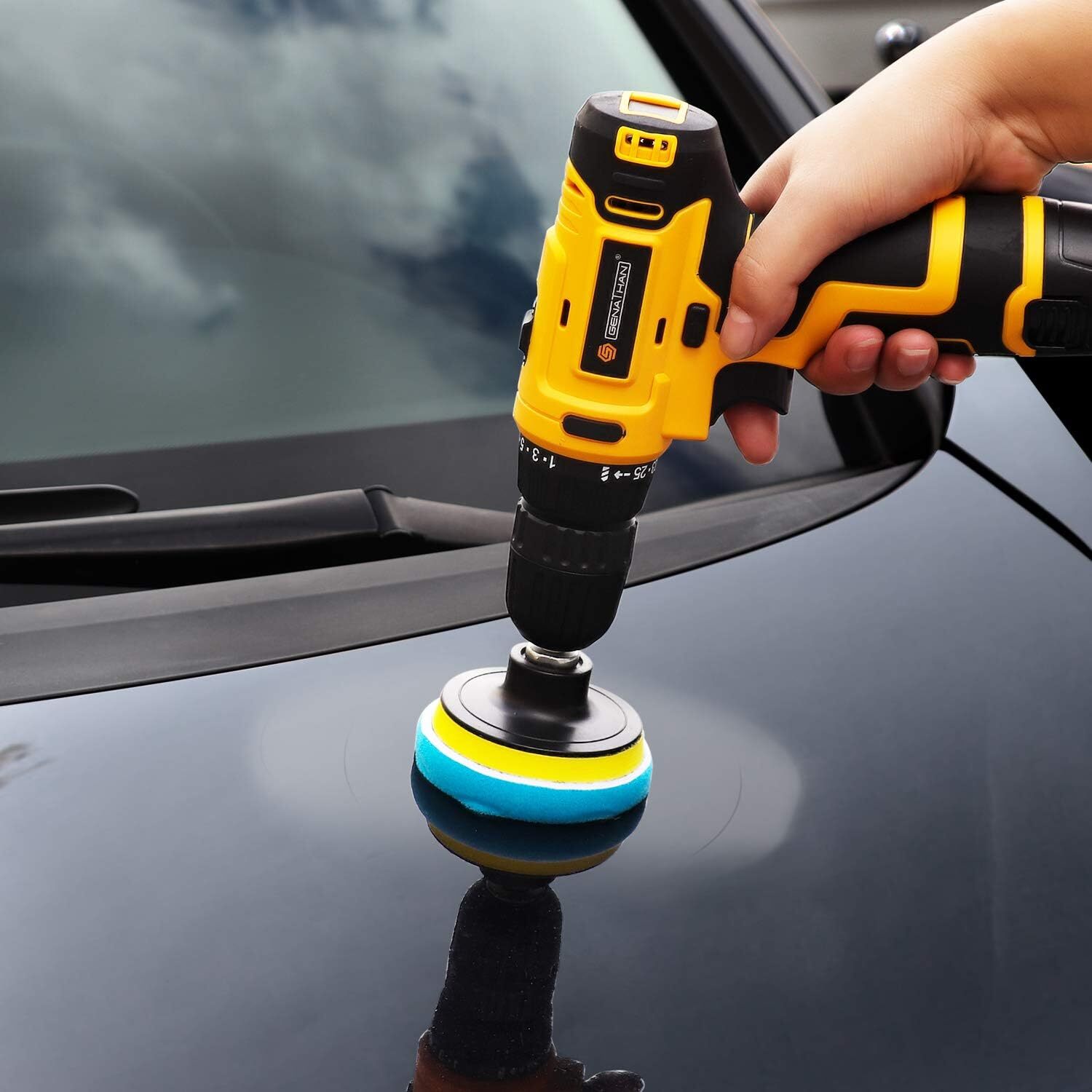 Foam Wax Polisher Pads Car Buffer Drill Buffing Pads Car Polishing Pad Kit 3Inch