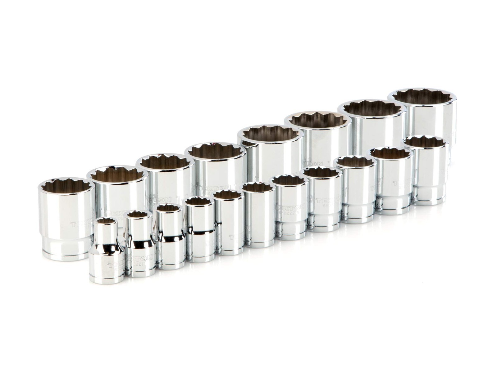 19-Piece 1/2 Inch Drive 12-Point Socket Set | Durable Chrome Vanadium Steel