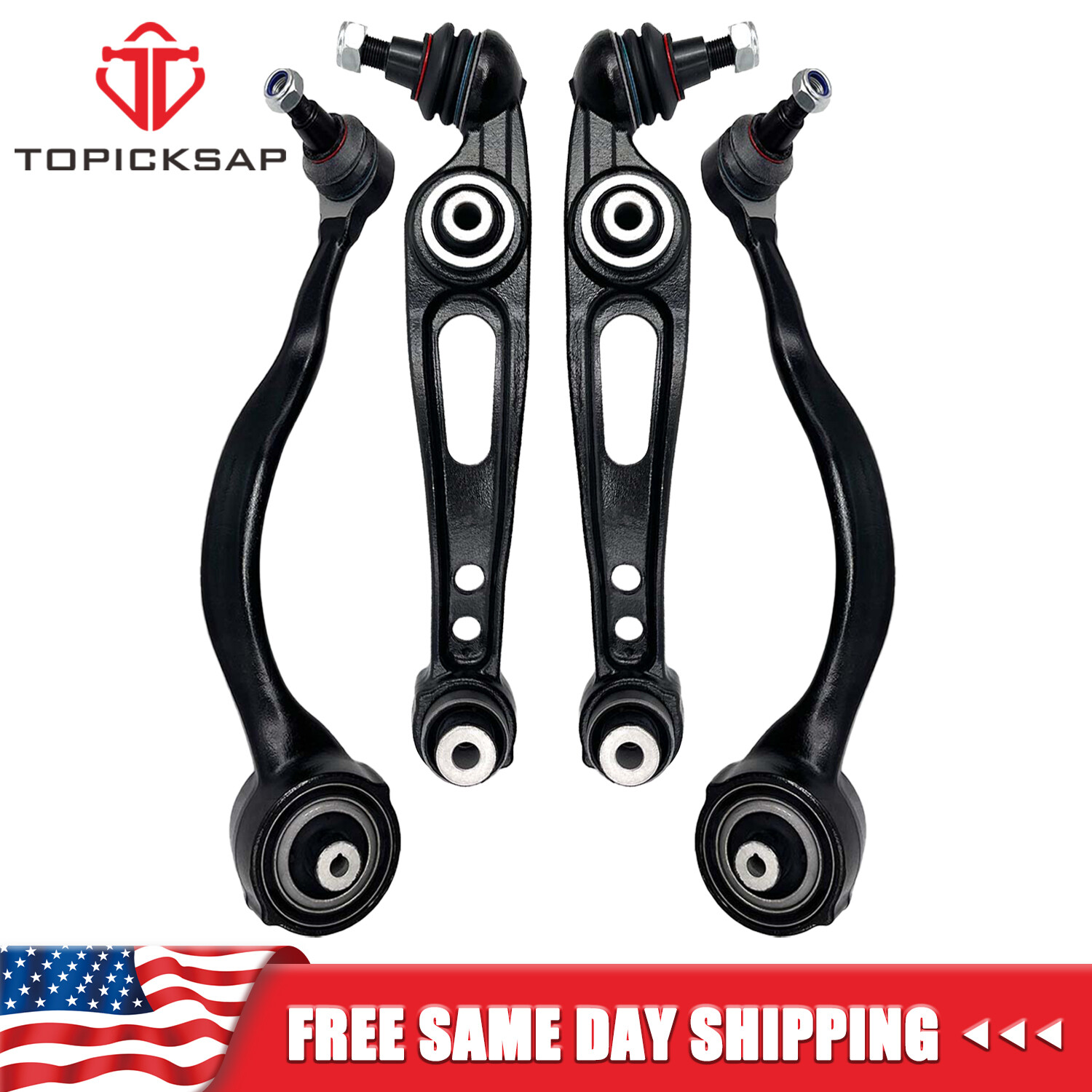 Front Lower Forward Rearward Control Arm 4PC Left Right for 2014-2018 Land Rover