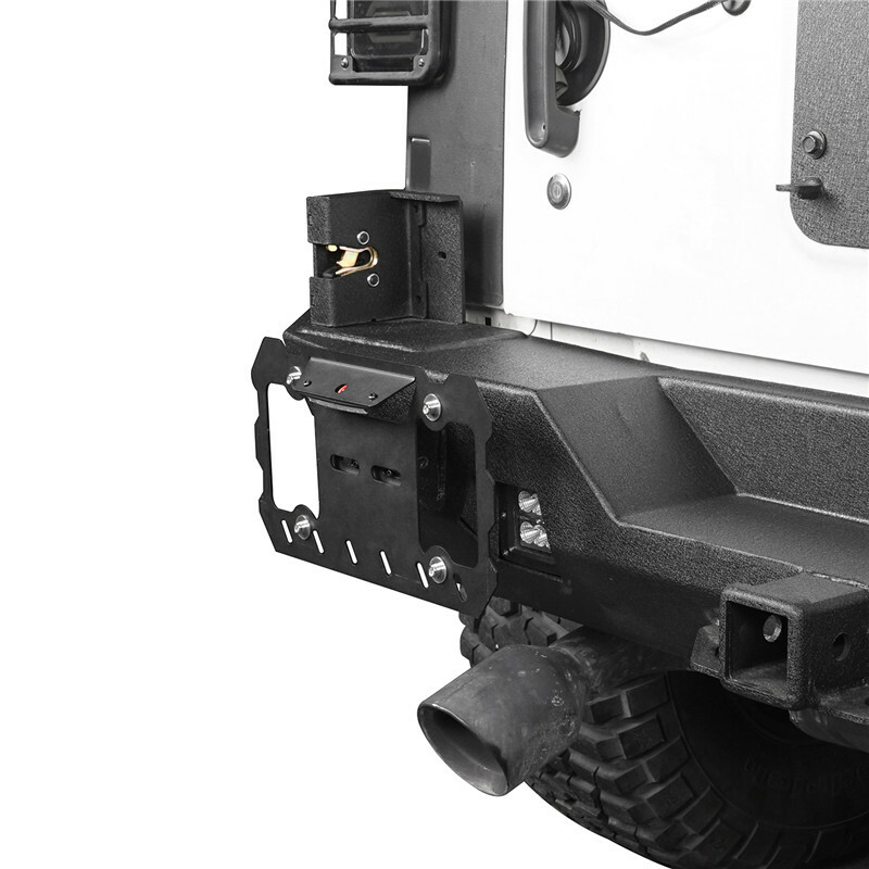 Front & Rear D-ring Mount License Plate Relocation Holder Bracket w/ LED Light