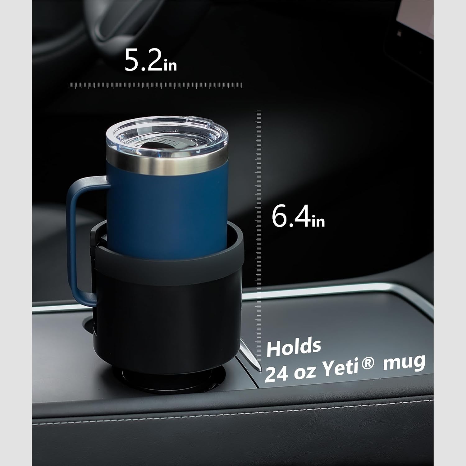 Oversized Drink Cup Holder Expander for Cars & Boats | Fits 3.4″-3.8″ Diameters
