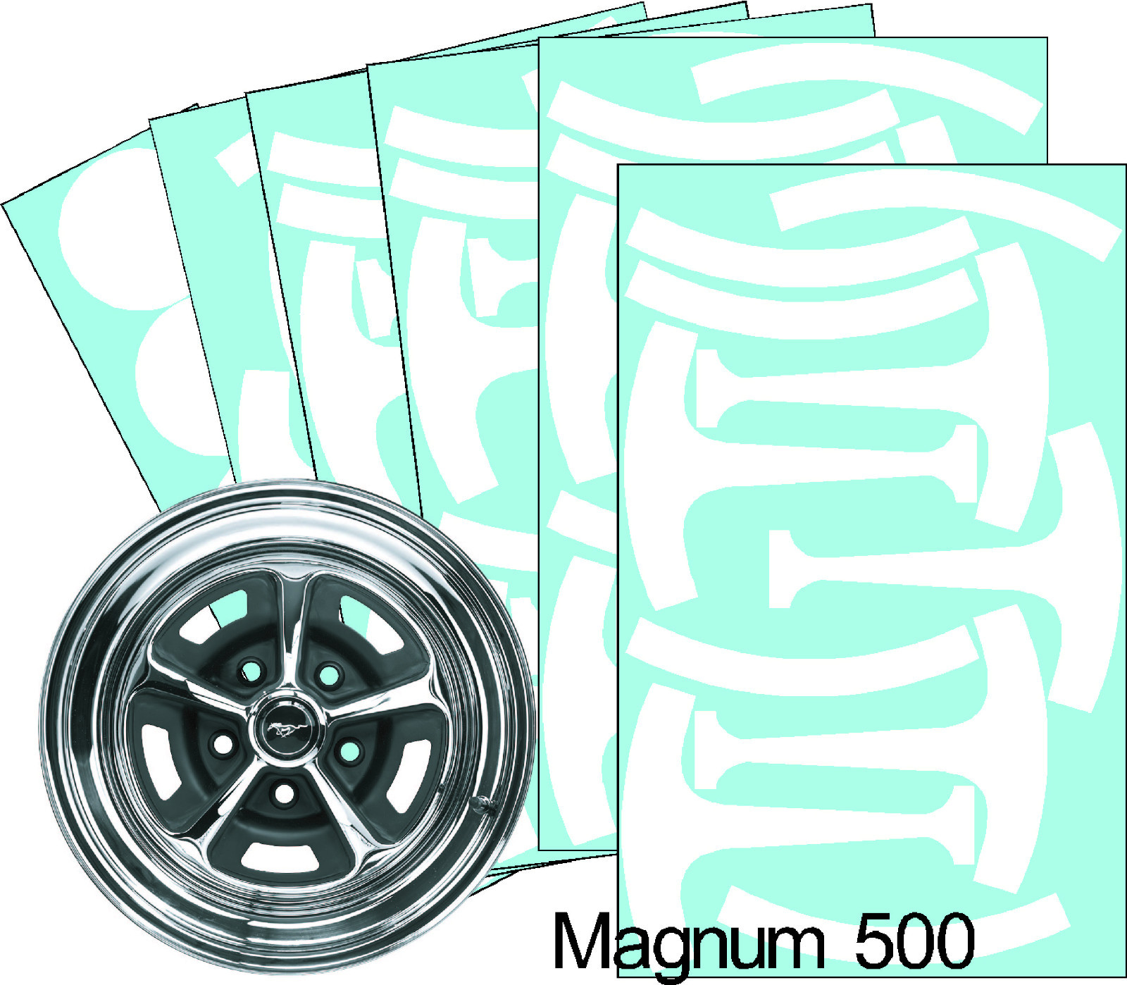 AMC Magnum 500 14″ Wheel Paint Mask Stencil Kit