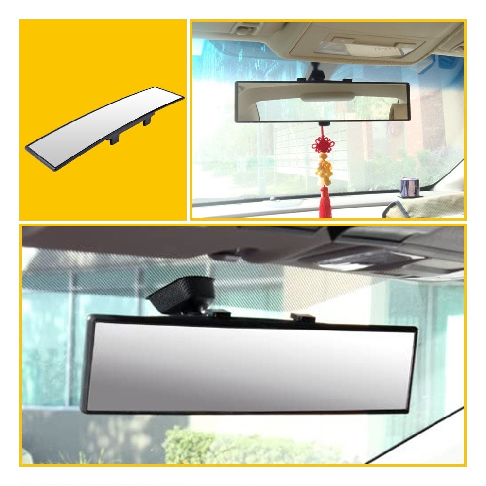 UNIVERSAL CONVEX 300MM WIDE ANGLE INTERIOR CLIP ON REAR VIEW MIRROR I