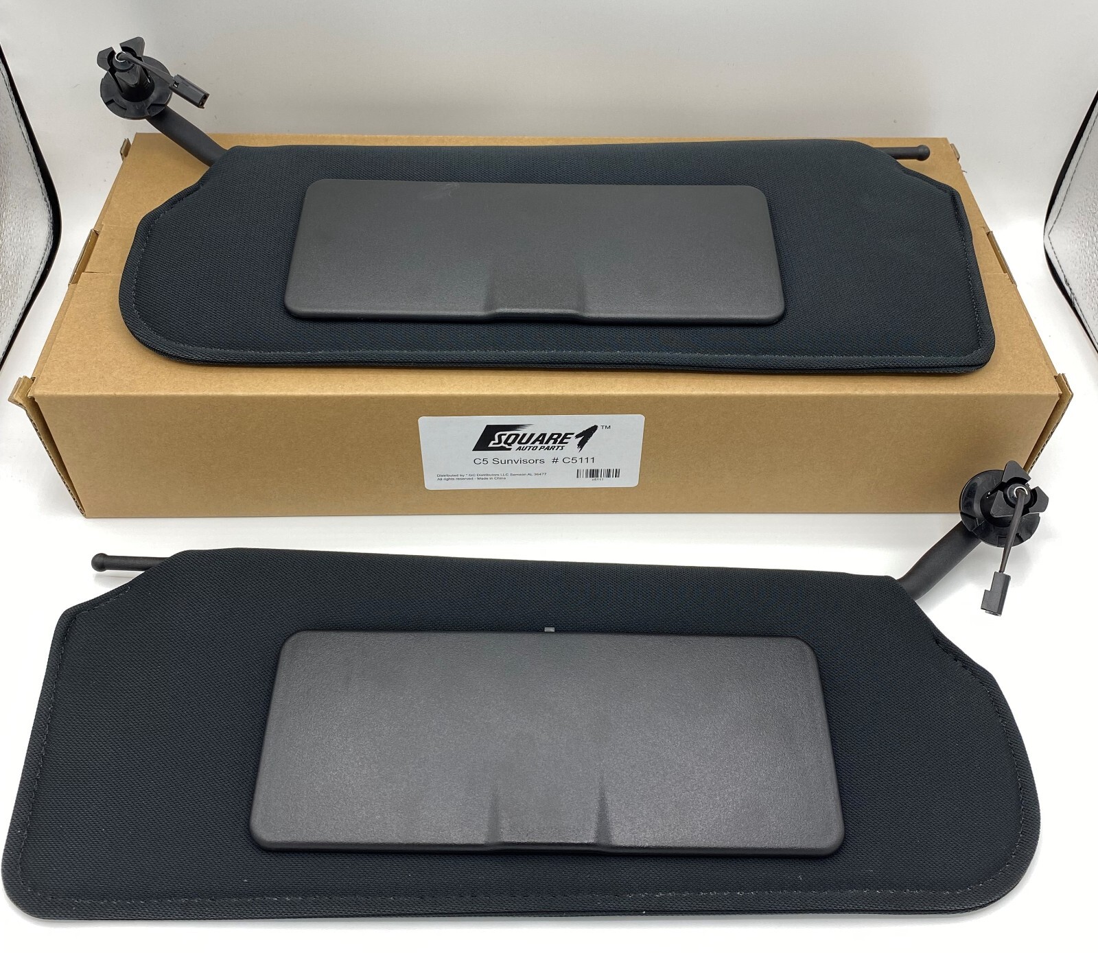 BRAND NEW Sun Visors Sunvisors Black FOR C5 Corvette 1997-2004 UPDATED