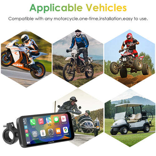 Carpuride W603 Wireless Carplay Android Auto Moto Stereo W/HD 1080P Dual Cameras