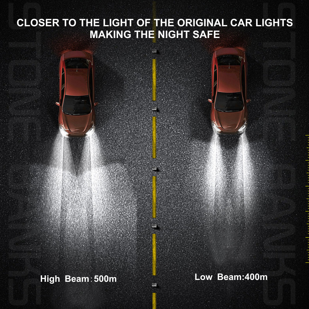 H13 9008 High Low Beam LED Headlight Bulb White 6000K Super Bright 6000K