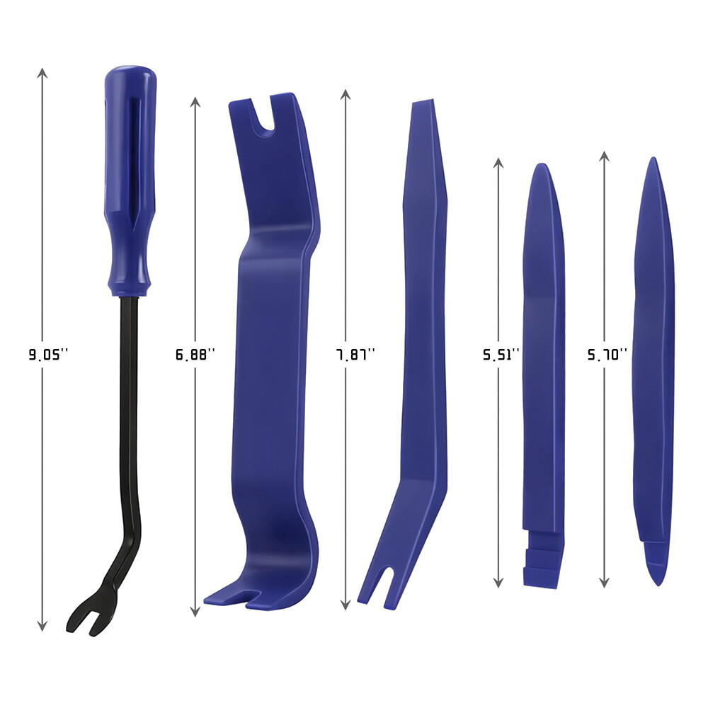 5PC Car Trim Removal Tool Set Hand Tools Pry Bar Panel Door Interior Clip Kit US