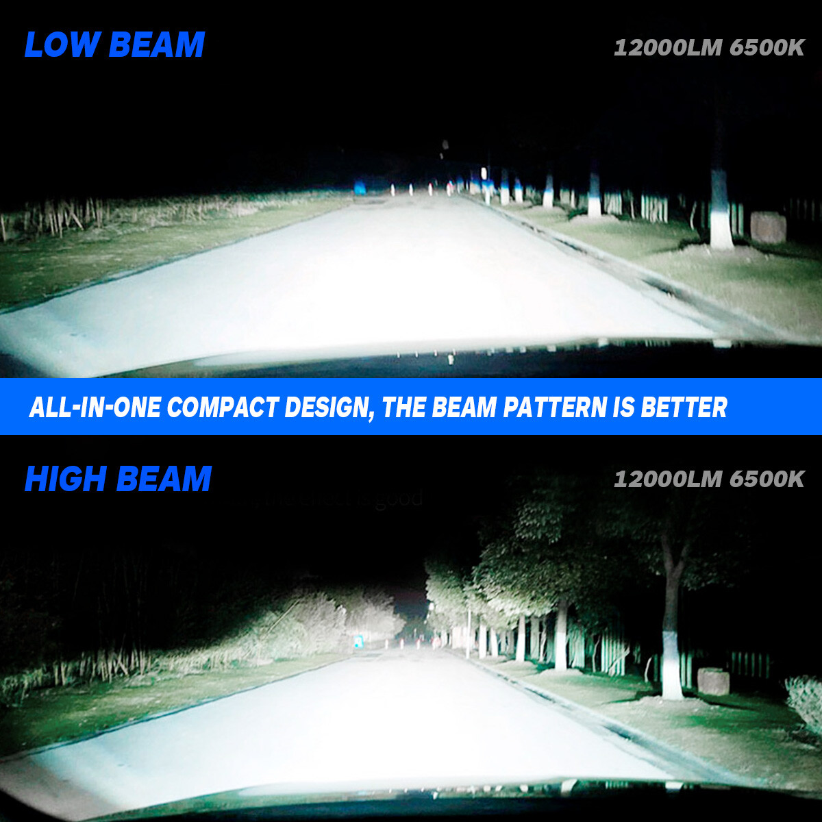 NOVSIGHT LED Headlight Bulbs H13 9008 6500K 55W High Low Beam 300% Super Bright
