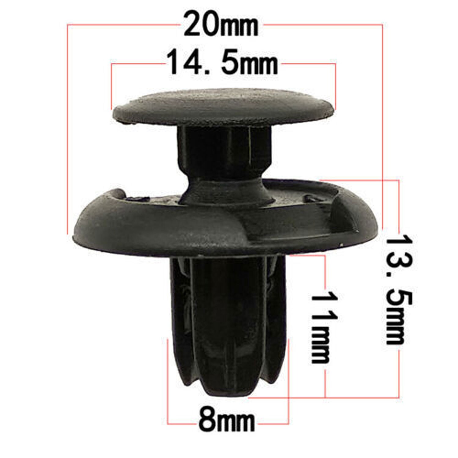 100pcs Bumper Clips FENDER TRIM Car Push Pin Rivet Fastener Retainer 9 8 7 6mm