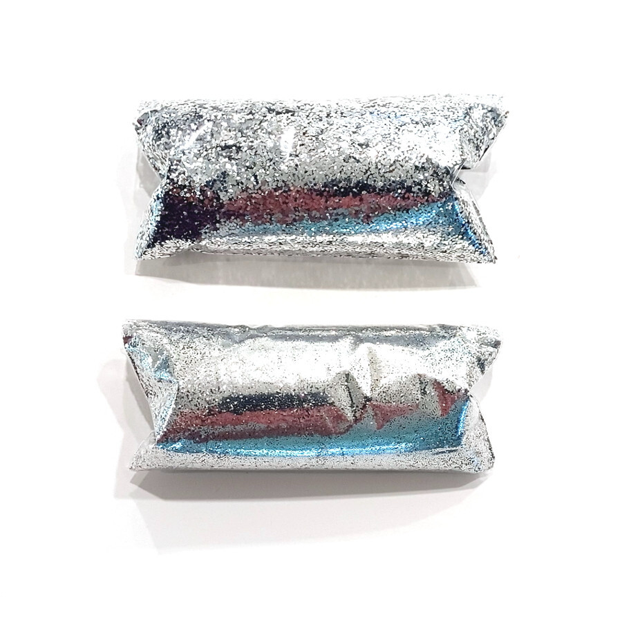 Chrome Silver Metal Flake 2 Pack – 2oz .015″ & 2oz .025″ – Medium & Large Cut