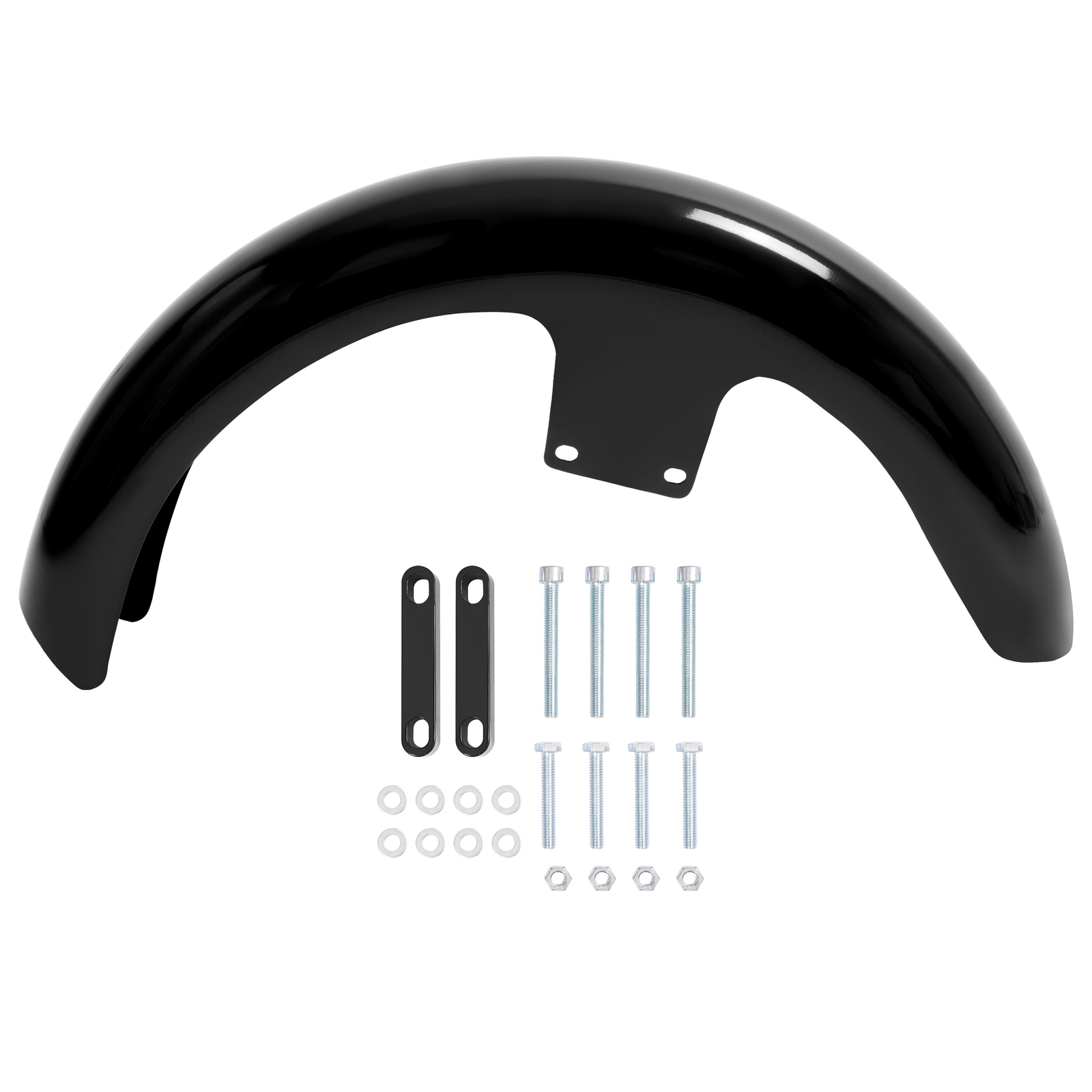 For Harley Touring Street Glide Custom Baggers Black Steel 21″ Wrap Front Fender