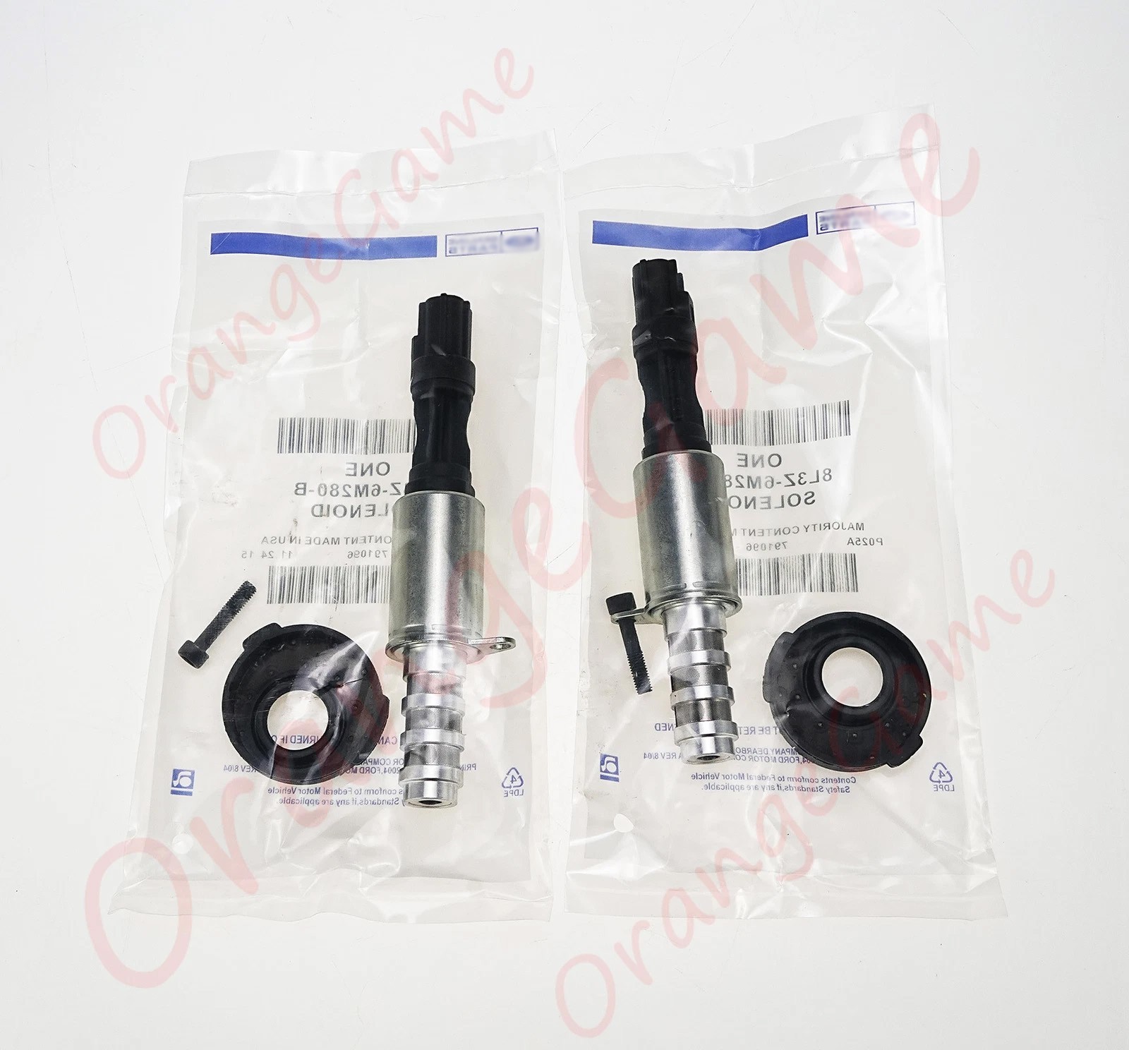 2X OEM 8L3Z6M280B VCT Variable Valve Timing Solenoid For Ford Lincoln 4.6L 5.4L