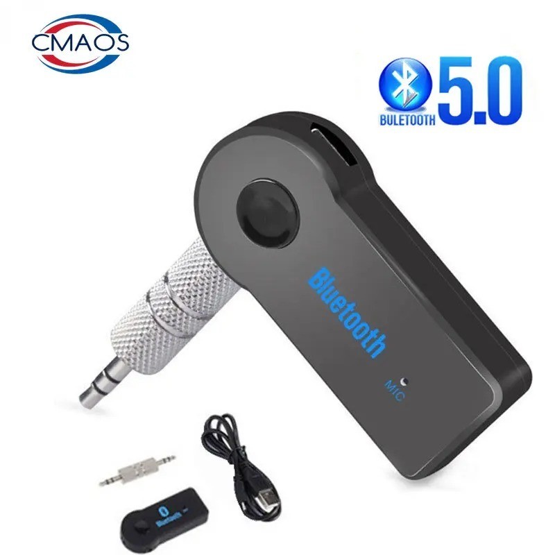 Bluetooth 5.0 Wireless Receiver 3.5mm AUX Car Audio A2DP Adapter 2-in-1