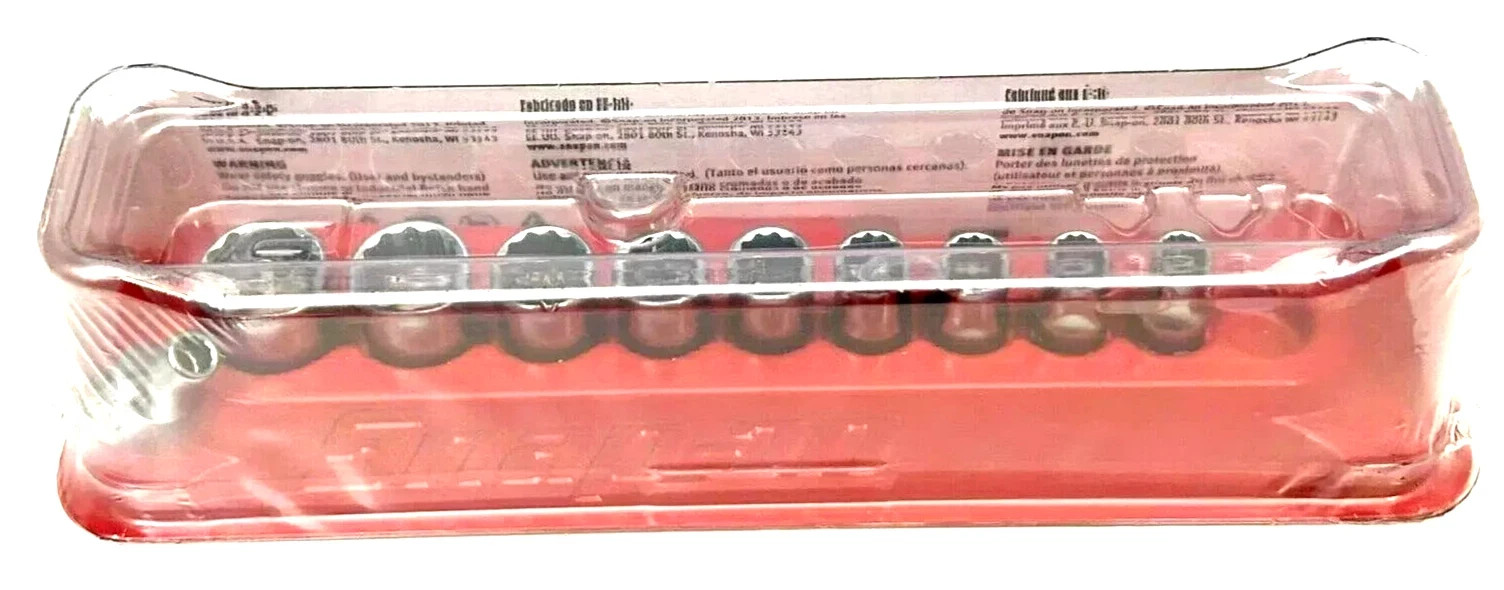 Snap-on 110TMDY 10pc 1/4″ Drive 3/16″ 9/16″ 12pt Shallow Chrome Socket Set NEW