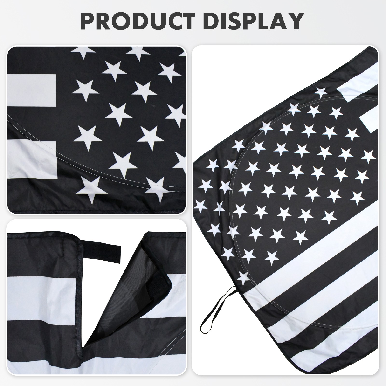 Car Windshield Sun Shade Visor UV Rays Block Cover US Flag For Ford Accessories