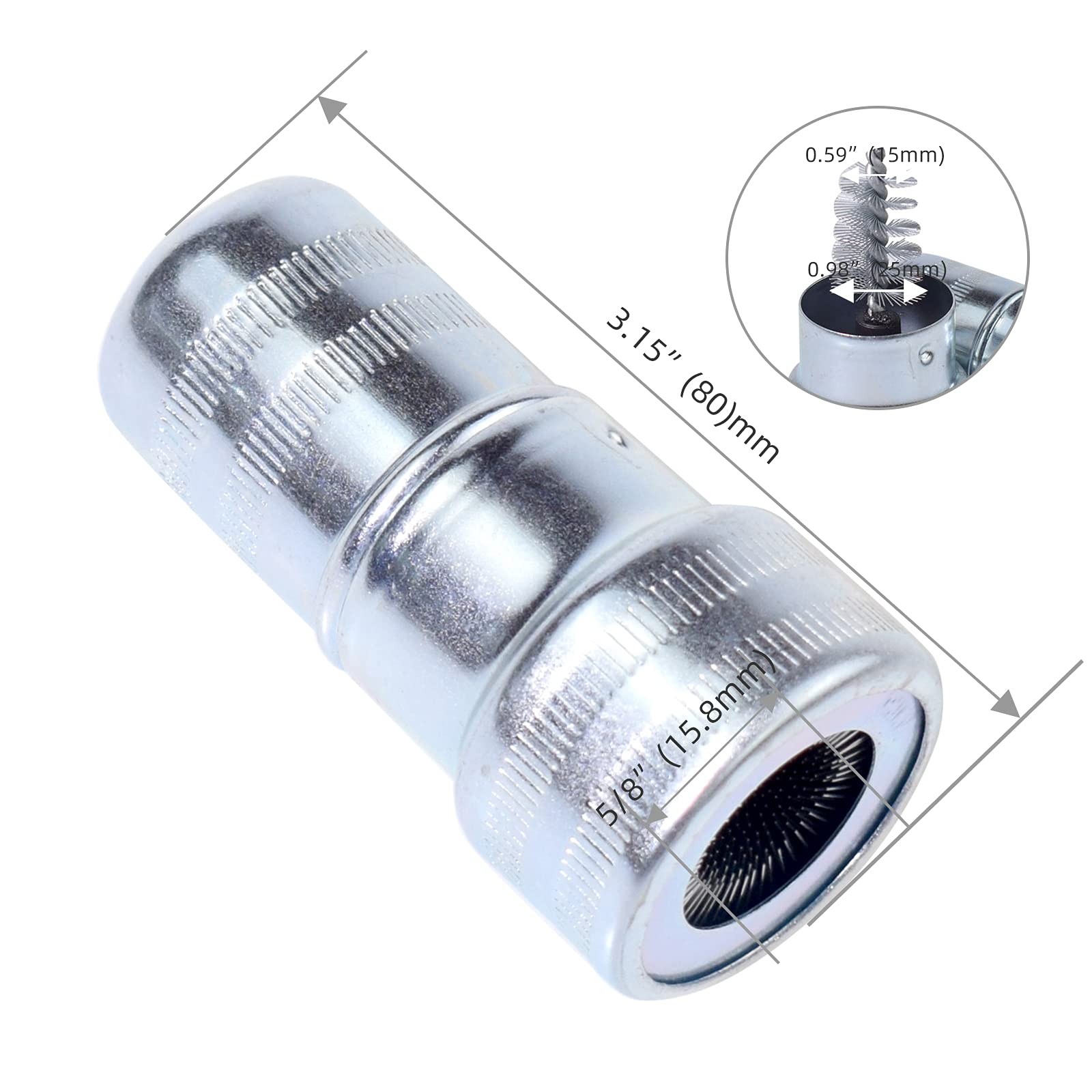 Alltooetools Battery Terminal and Post Cleaner Wire 3.15 inches, Silvery