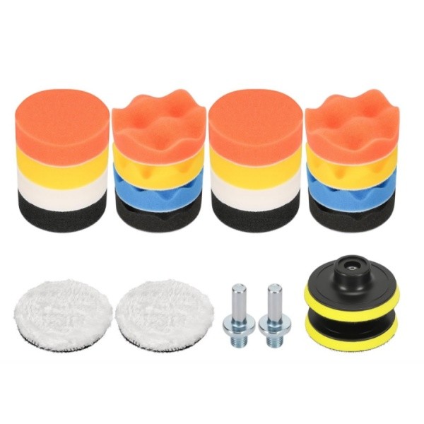 Foam Wax Polisher Pads Car Buffer Drill Buffing Pads Car Polishing Pad Kit 3Inch