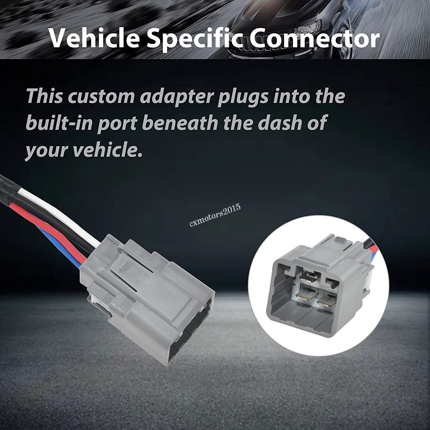 2-Plug Trailer Brake Control Wiring Harness Adapter For RAM 1500/2500 2015-2022