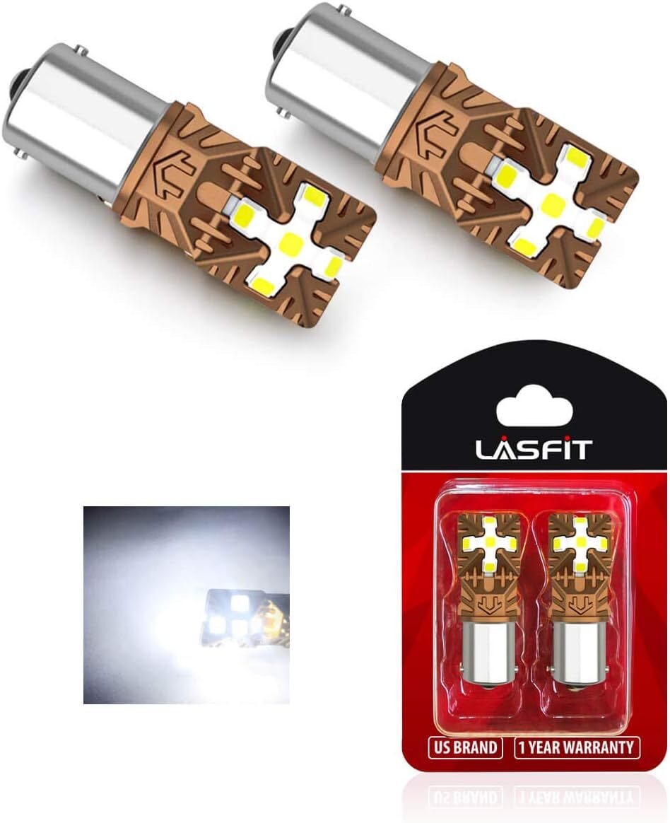 Lasfit 1156 7506 LED Backup Reverse Light Bulbs 6000K Super Bright White Canbus