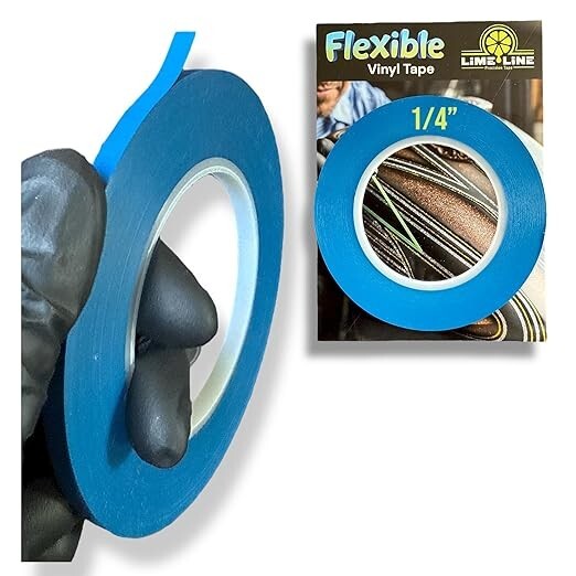 LiME LiNE 1/4″ Flexible Vinyl Fine Line Masking Tape for Automotive Custom Paint