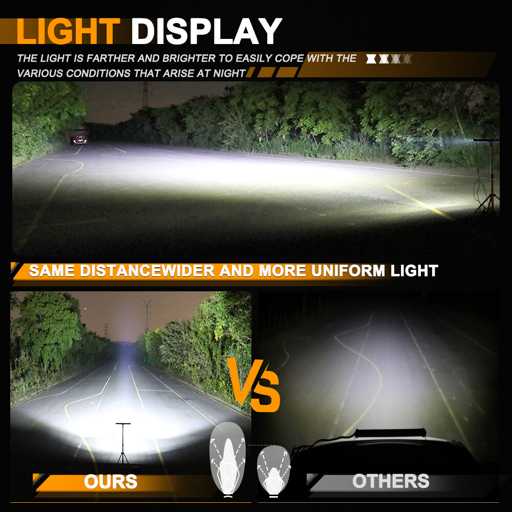 Single Row Curved 20″26″32″38″44″50″ LED Light Bar Slim Off Road Driving 4WD SUV