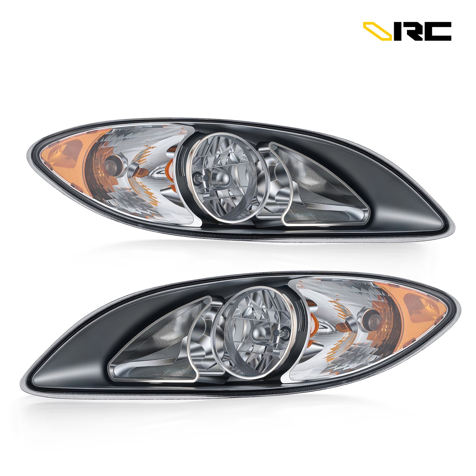 VRC Headlights For 2008-2016 International ProStar Chrome Headlamps Left Right