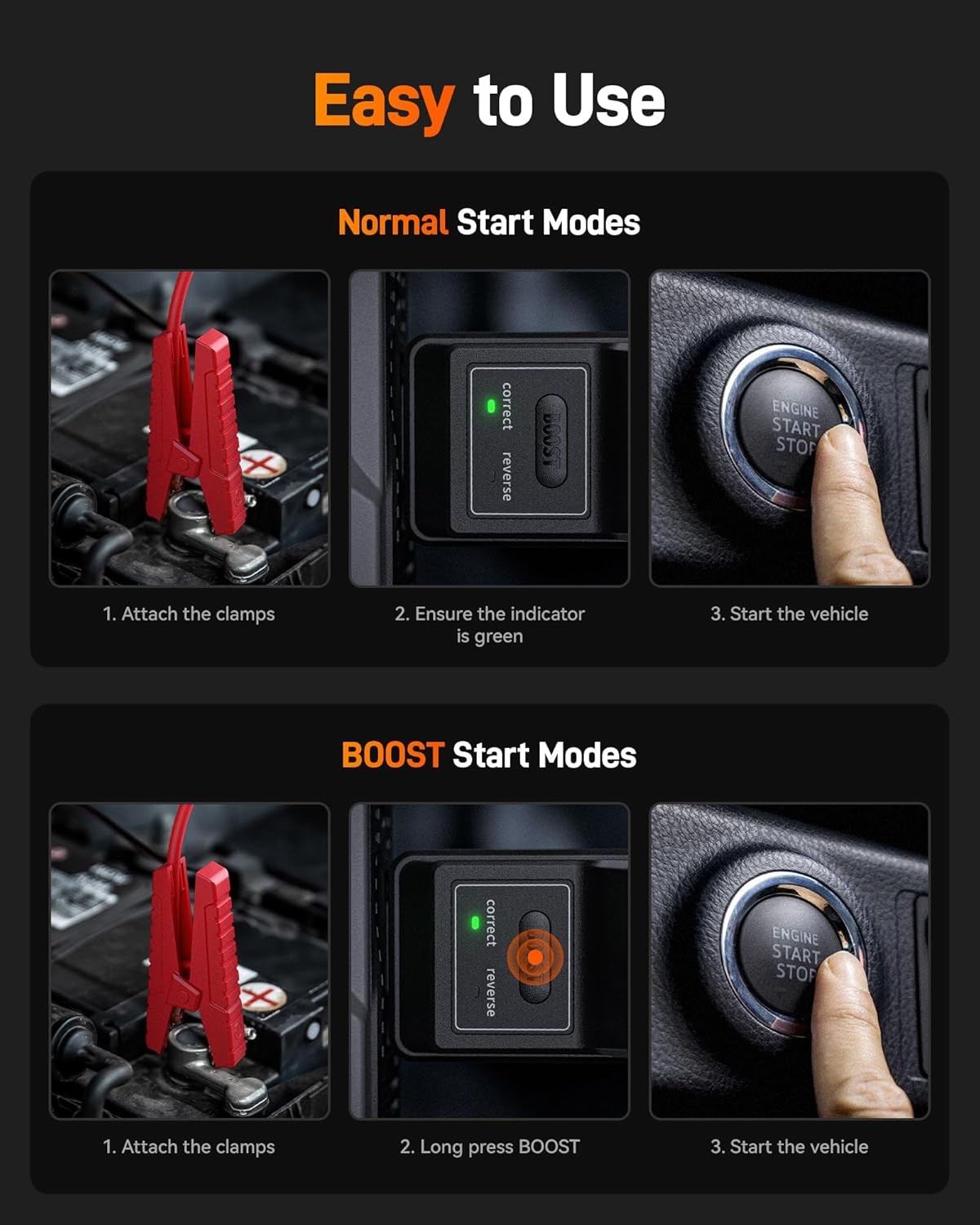 WOLFBOX Portable 2000A Jump Starter With Air Compressor 150PSI Tire Inflator LED