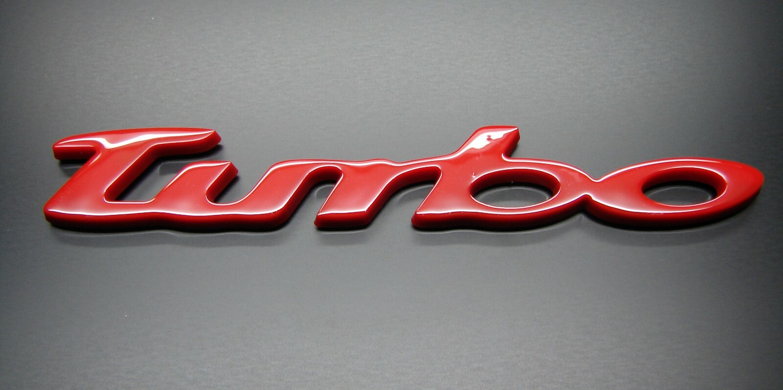 TURBO RED 3D CAR EMBLEM STICKER DECAL