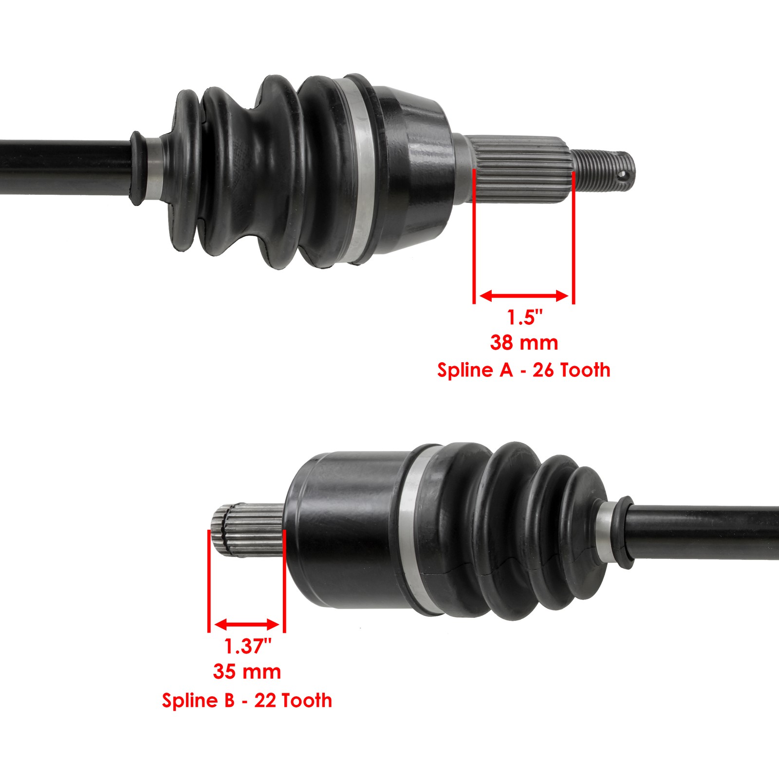 Front & Rear Complete CV Joint Axle For Polaris RZR 570 2012-2022 Left & Right