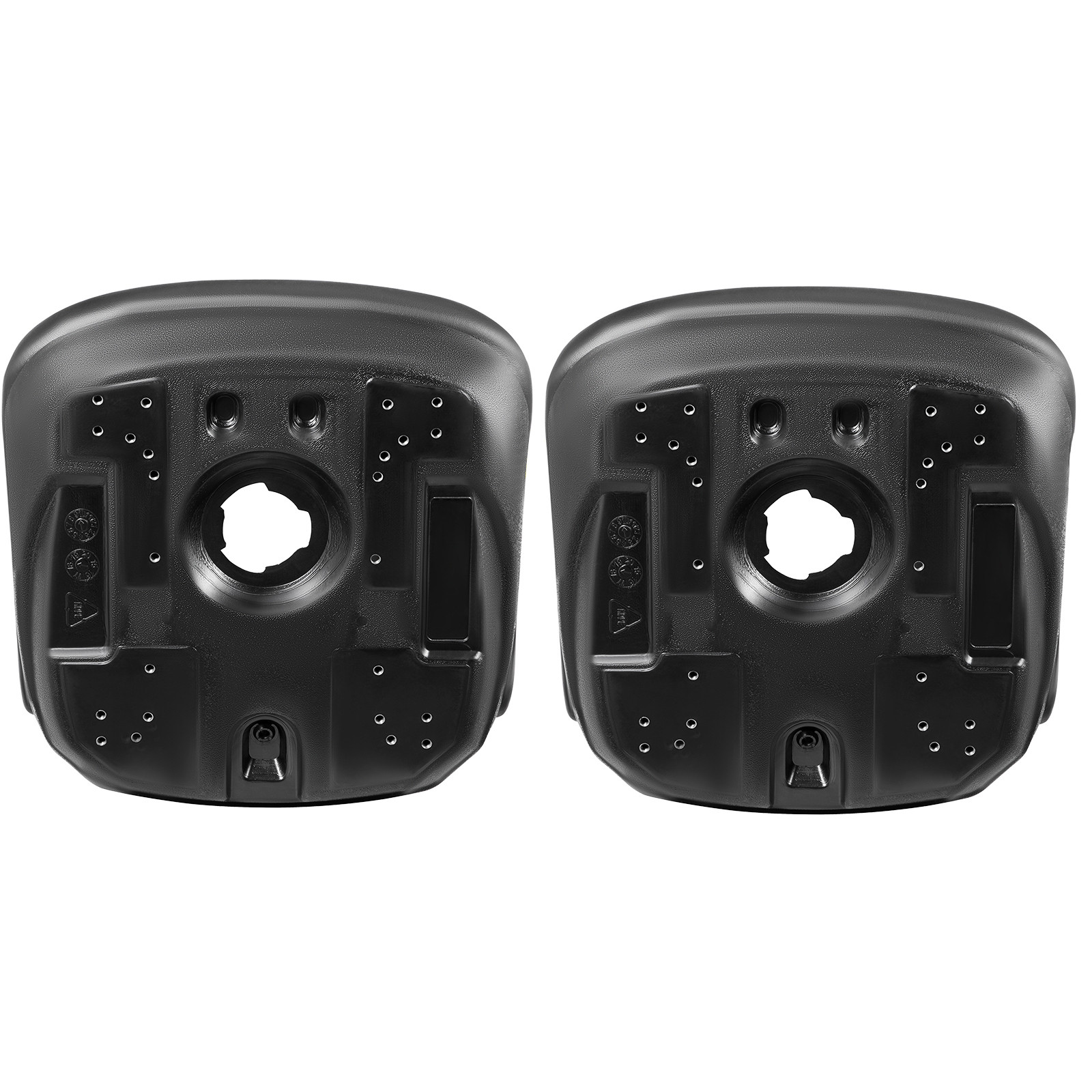 VEVOR Tractor Seat High Back Mower Seat Black Vinyl Forklift Drain Hole Pair