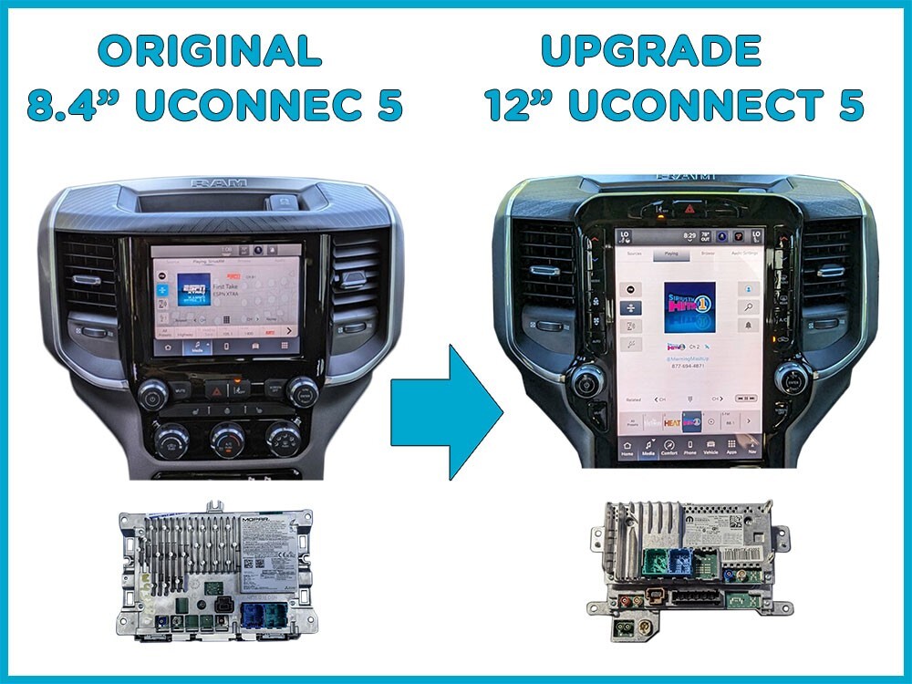RAM 8.4 UCONNECT 5 NONE NAV RADIO TO 12″ UCONNECT 5 UPGRADE INTEGRATION WIRE KIT