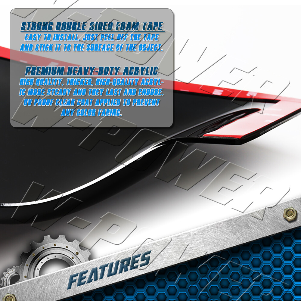 Black ABS For 2001-2005 Honda Civic 4DR Roof Window Deflect Spoiler Visor