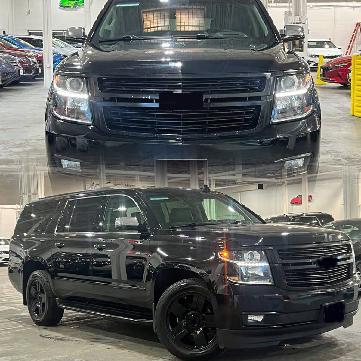Front Upper Grille Gloss Black For Chevy Tahoe/Suburban LTZ 2015-2020 #GM1200704