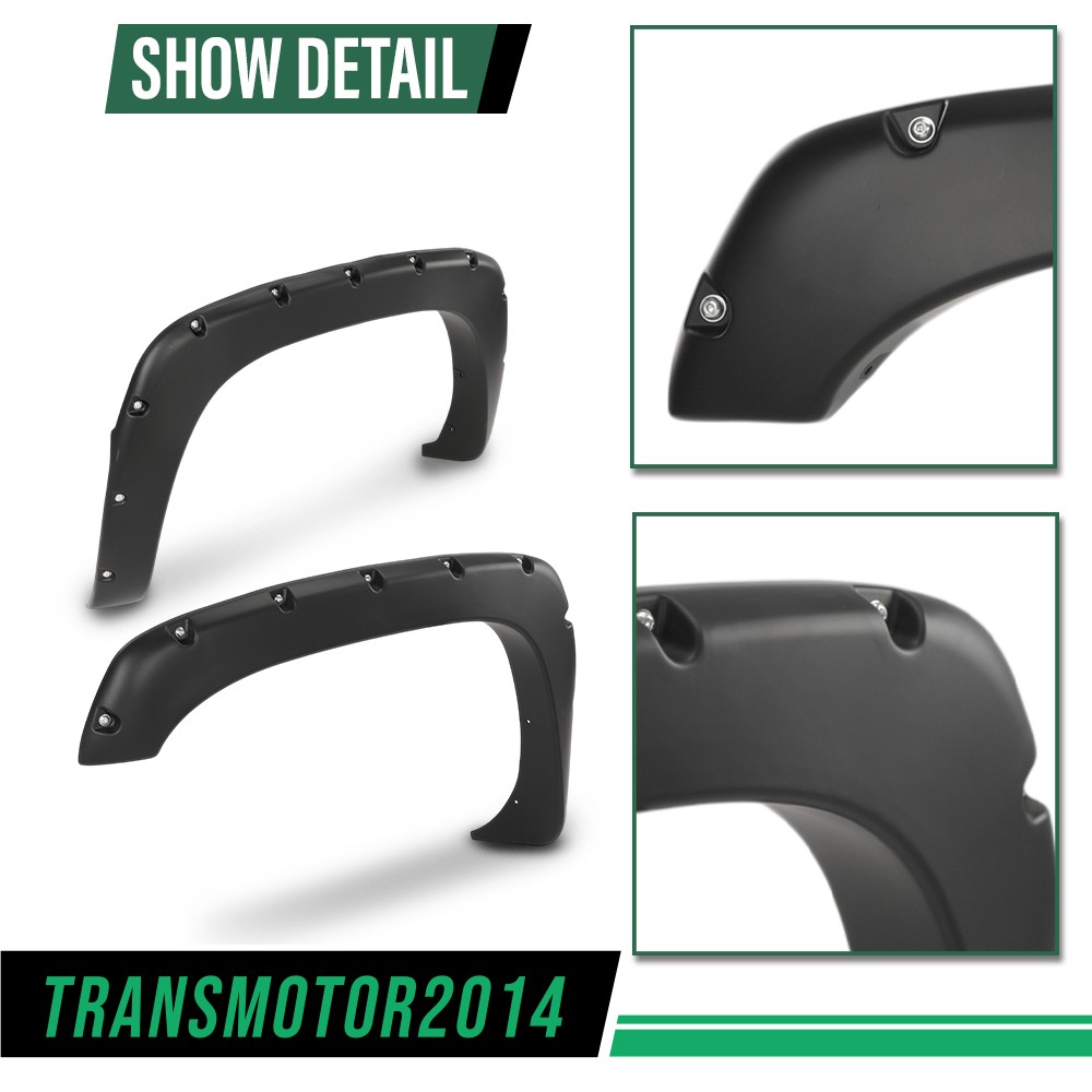 Fit For Chevy Silverado GMC Sierra 99-06 Bolt On Rivet Wheel Fender Flares Cover
