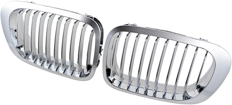 For BMW E46 Sedan Chrome Front Kidney Grille 1998-2001 320i 323i 325i 328i 330i
